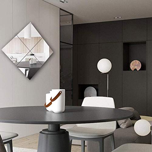 Rectangular eless Vanity Mirror Full Length Mirror Floor Explosion Proof Wall-Mounted Mirror Holder Hotels AN1017 914 (Size : 36cm×36cm)
