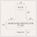 Great Bay Home Reversible Patchwork Chair Cover - Washable Slipcover Furniture Protector with Elastic Straps - Perfect for Kids & Pets - Box-Stitched Detail (Taupe)