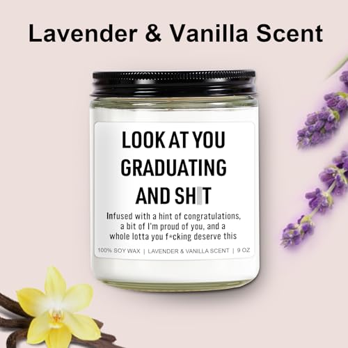 Younift Funny Grad Candle, 2026 Graduation Gifts for Her, Him - College, High School, Masters Degree, Phd, Law School, Nursing & Nurse Graduation Gifts for Women, Men - 9 oz