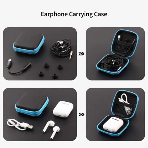1 pc Travel Mini Portable Headphone Case Coin Purse Storage Box Jewelry Accessory Box