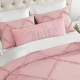 Juicy Couture Silver Rhinestone Decorative Pillow - Premium Throw Pillow - Living Room and Bedroom Décor - Hannah 16" x 36", Light Pink Velvet