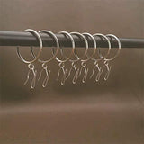 E-outstanding 50 Sets White Plastic Traverse Rod Slides Rail Glider and Metal Curtain Hooks Window Curtain Accessories