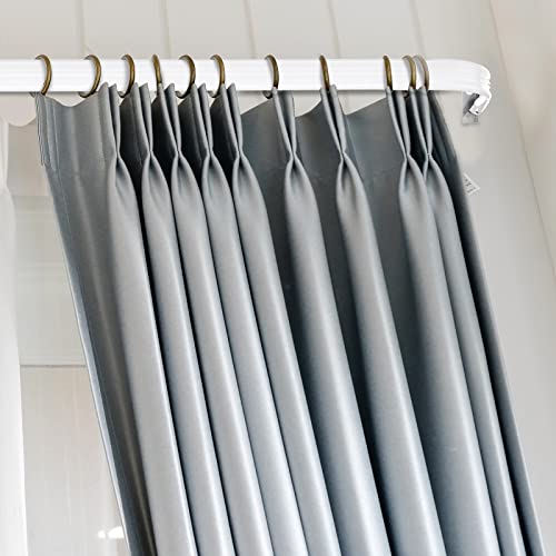 Wesiti 4 Packs Curtain Single Rods Bulk for Windows Adjustable Tension Rod for Door Kitchen Valance Sash Curtains, Bracket and Hardware Included(25-42 Inch,White)