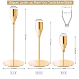 French Gold Taper Candle Holders for Wedding Table Centerpiece,Tall Taper Candlestick Holders Bulk Set of 6,Metal Candle Stick Holders for Dinning or Mantel Centerpiece,Party Home Decor
