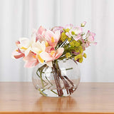 WGVI Bowl Glass Vase, Diameter 8", Height 6", Open Width 5", (Multiple Sizes Choices) Clear Bubble Planter Terrarium Fish Bowl for Wedding Event Home Decor, 1 Piece (VBW0008A)