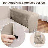 Couch Arm Covers 2 Pcs Sofa Armrest Covers Stretch Couch,Armrest Cover for Chairs Scratch-Resistant Sofa Arm Cover Armchair Slipcovers,Taupe
