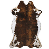 Sgizoku Cow Print Rug - 3.6x2.5 Feet Cow Hide Rugs Faux Cowhide Rug Cute Area Rug Fun Western Room Decor Cow Rugs for Living Room Bedroom Non-Slip Yellow-Brown(43 inches x 29 inches)