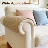 uxcell 2 Pcs Couch Arm Covers, 28" x 24" Waterproof Armrest Cover for Sofa, Non-Slip Chair Arm Covers Protector, Headrest Cover, Dark Brown