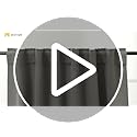 NICETOWN Halloween Pitch Black Solid Thermal Insulated Grommet Blackout Curtains/Drapes for Bedroom Window (2 Panels, 42 inches Wide by 63 inches Long, Black)