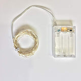 Pack 2 Indoor Battery-operated Led String Lights with Timer,Mini Leds Fairy Lights for Wedding Centerpiece Christmas Party Lighting Decorations,50 Count Leds,18FT Silver Wire (Warm White)