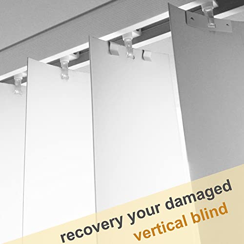 Vertical Blind Repair Vane Savers, Metal Vertical Blind Repair Tabs for Vertical Blinds Replacement Slats, White (12)