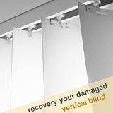 Vertical Blind Repair Vane Savers, Metal Vertical Blind Repair Tabs for Vertical Blinds Replacement Slats, White (12)