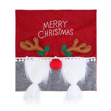 Christmas Chair Dinner Table Decoration Embroidery Chair Back Covers Protector 2024 New Year Holiday Party