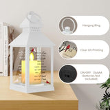 Sympathy Gifts for Loss of Loved One, Memorial Gift Lantern with Card, Bereavement Gift Candle Lights, Memory Lamp with Remote for Funeral Remembrance or Condolences (White)