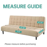 YEMYHOM Futon Cover Latest Jacquard Design High Stretch Armless Sofa Bed Slipcover Anti-Slip Furniture Protector with Elastic Bottom (Futon, Light Gray)