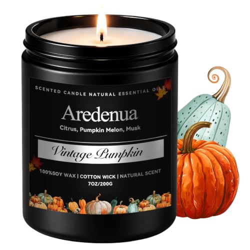Fall Candles, Vintage Pumpkin Scented, Autumn Seasonal Candle