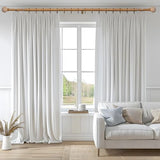 QDWIS Imitation Wood Grain Curtain Rods for Windows 72 to 144 Inch,1 Inch Heavy Duty Adjustable Wood Curtain Rod,Boho Decorative Drapery Rods Set with Brackets,Size:36''-150''