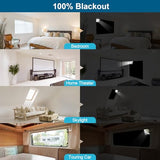 Petaholic 100% Blackout Curtains for Bedroom, Portable DIY Window Blinds, No Drill Window Shades & Blackout Blinds with Stickers & Tabs for Travel, Dorm Room, Media Room (118" x 57")