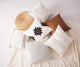 Faux Leather Throw Pillow Covers, 18 x 18 inch Set of 2 Thick Cognac Brown Modern Solid Decorative Square Bedroom Living Room Cushion Cases for Couch Bed Sofa