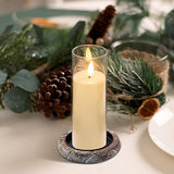 Hatway Wood Candle Holders for Pillar Candles