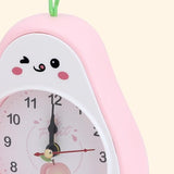 Mechanical Alarm Clock Colorful Cartoon Design, Gentle Alarm, Fruit Appearance for Living Room 4.5" L x 2.2" W x 5.3" H Pink