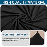 WOMACO 2 Pieces Club Chair Slipcover Printed Stretch Armchair Tub Round Barrel Swivel Chair Covers withc Cushion Cover Elastic Bottom Sofa Furniture Protector for Tullsta (1, Black)