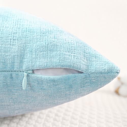 CaliTime Decorative Throw Pillow Covers 20 X 20 Inches Light Blue Grey