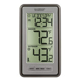 La Crosse Technology Atomic Projection Alarm Clock with Temperature | Wireless Digital Thermometer