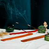 Cunhill 12 Pieces Handmade Wooden Incense Stick Holder Wood Incense Burner Ash Holder Trays for Sticks Home Utilities Accessories and Buddha Hall