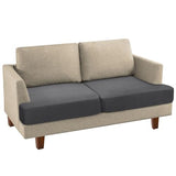 PrinceDeco 3 Pieces Loveseat Slipcover Bundle T Cushion Seat Couch Covers, Grey