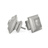 Ivilon Drapery Treatment Window Curtain Rod - Square Design 1 1/8 Rod. 48 to 86 Inch. Satin Nickel