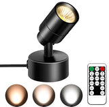 1 Pack Dimmable Spot Lights Indoor, Uplighting Indoor Spotlight with Timer and Remote, 3000K/4000K/5000K Adjustable LED Up Lights, Spot Lights Indoor Accent Uplighting for Plants
