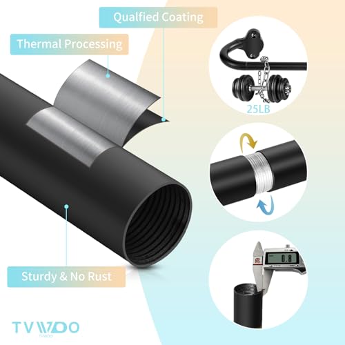 TVWOO Wrap Around Curtain Rods,Black Curtain Rods 28 to 48 Inch,5/8 Inch Adjustable Blackout Curtain Rod Set,Room Darkening Single Window Rod,Metal Thicken Hidden Curved Drapery Rod 28-48",Matte Black