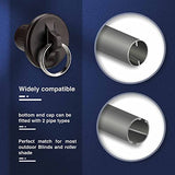 Coolaroo Replacement Parts Shade Tie Downs and End Cap with Ring Kit,Weather Resistance,Compatible with Coolaroo Exterior Roller Shade,Outdoor Blinds(Brown,2 Set)