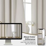 OVZME Natural Room Darkening Curtains for Bedroom 72 Inches Long 2 Panels, Thermal Insulated Energy Saving Blackout Curtains for Living Room, Dual Rod Pocket Blackout Drapes, 2x40Wx72L Inches