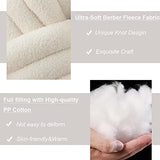 XIAIJIA White Round Knot Pillow 14'' Round Throw Pillow, Soft Plush Knot Round Pillows Decorative, Modern Home Decorative Cushion for Bed, Bedroom, Sofa, Couch, Teen Room