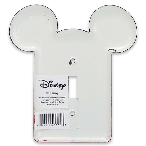 Disney Mickey Mouse Metal Light Switch Plate - Mickey Mouse Switch Plate Decoration for Kids' Bedroom, Play Room or Movie Room