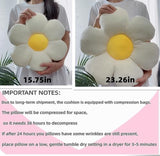 Flower Pillow, Cute Daisy Decorative Throw Pillow Cushion 15.75" White Home Decorative Pillows for Bed, Sofa, Couch
