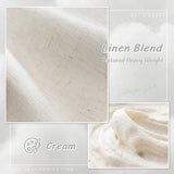 UHITECH Black Out Curtains 54 Inch Long Linen Blackout Curtains for Bedroom Short Cream Drapes for Living Room Thermal Insulated 2 Panels Set (52W x 54L)