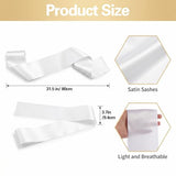 50 Pcs White Sash Blank Satin Pageant Sash 2026 Bulk White Sashes Blank for DIY Homecoming Wedding Birthday Party Decor