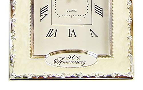 benerini Happy 50th Golden Wedding Anniversary Quartz Table Clock Gift Present