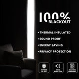 100% Blackout Curtains 84 inch Length 2 Panels Faux Linen Long Drapes for Bedroom Nursery Living Room Black Out Room Darkening Curtain Thermal Insulated Back Tab Rod Pocket(W52 x L84, Beige)