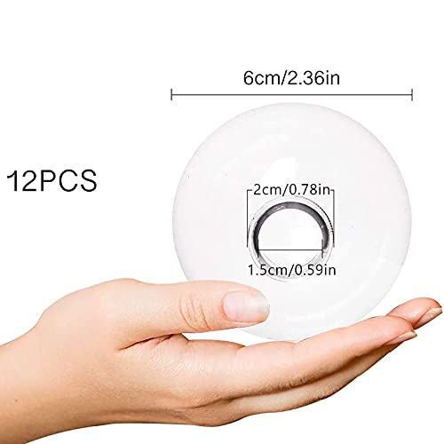 12 Pcs DIY Clear Plastic Fillable Balls Ornament, 2.36Inch Christmas Balls for Christmas, Halloween, Birthday, Wedding Decor, Crafts Decorations (60 mm)
