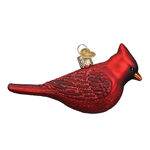 Old World Christmas Ornaments: Bird Watcher Collection Glass Blown Ornaments for Christmas Tree,Northern Cardinal