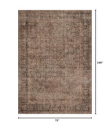 HelloTree 6x9 Vintage Washable Non-Slip Dining Room Area Rug