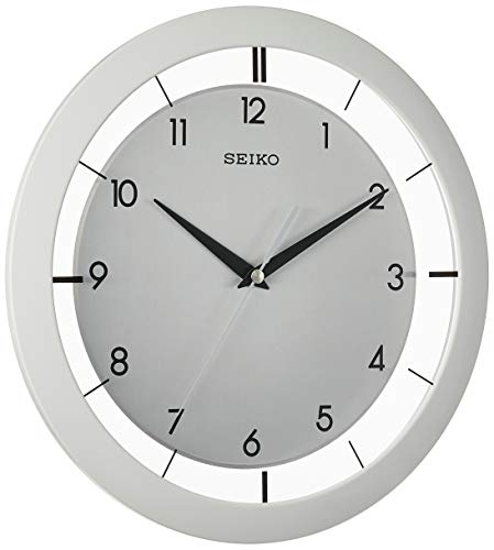 SEIKO QXA520WLH Metal Non Ticking Wall Clock, White, 11 Inch