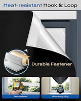 Blackout Blinds No Drill, 42" x 60" Cut to Size Blackout Window Cover, Portable Blackout Curtains for Bedroom Nursery Travel RV, Strong Hook and Loop Tape Strips with Adhesive