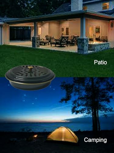 Mosquito Coil Holder, 2 Pack Metal Mosquito Repellent Coil Holder with Lid Emerald Portable Incense Coil Burner for Outdoor Camping Patio Party (Emerald)