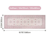 2x6 Runner Rug Washable Non Slip Small Floor Mat for Entry, Kitchen, Pink