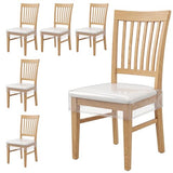 6 Pack Clear Plastic Dining Chair Covers – Heavy-Duty PVC Seat Protectors, Waterproof & Scratch Resistant, 20" x 16" x 4" Fits Most Standard Chairs with Hook and Loop Closure